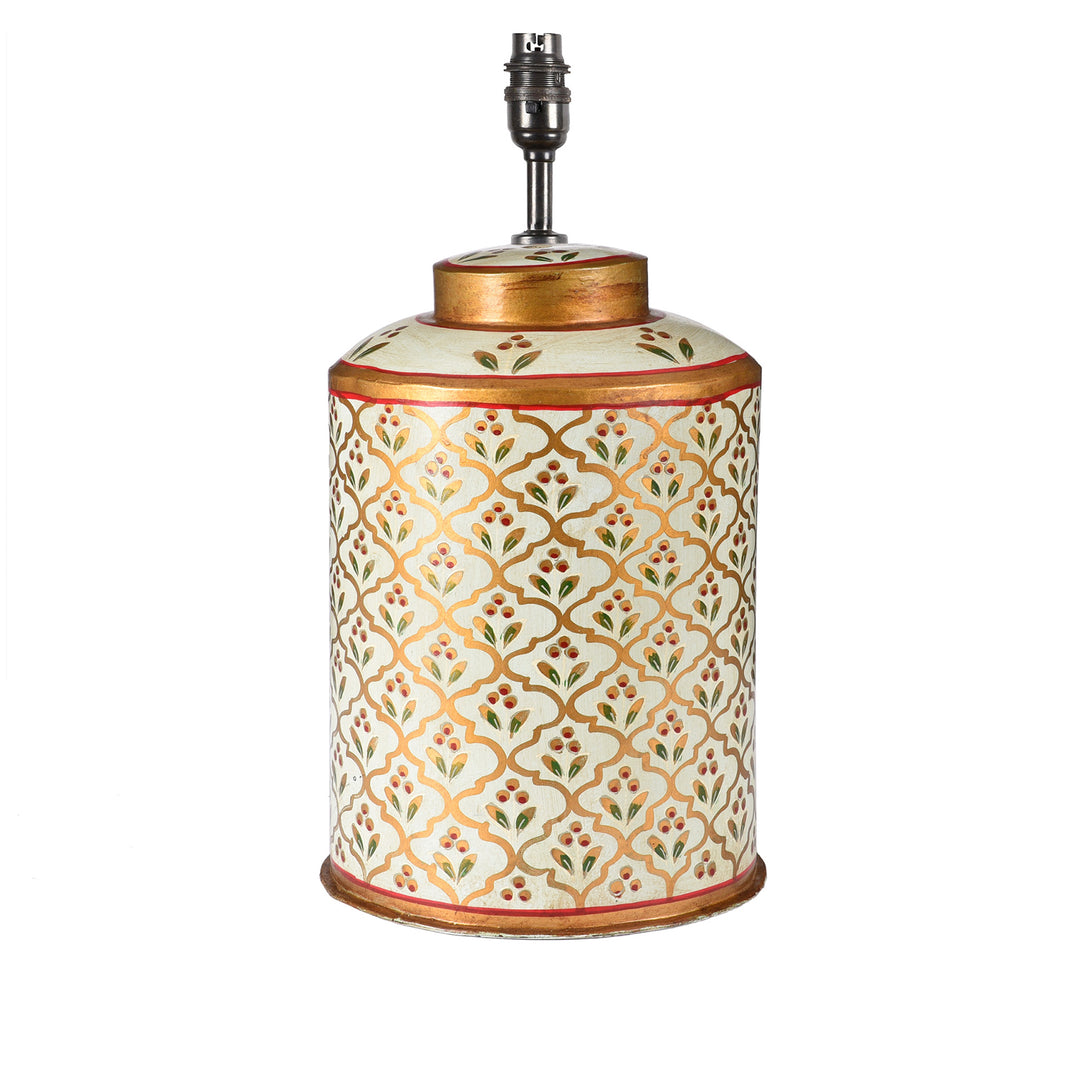 Blue Indian Tea Caddy Lamp Base | Indigo Antiques