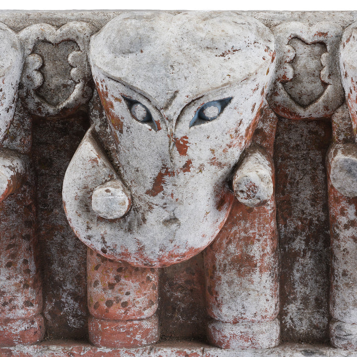 Carving Detail From Antique Carved Marble Elephants From An Indian Temple | Indigo Antiques
