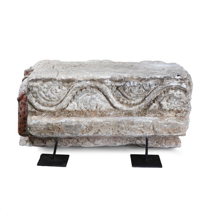 Back Of Antique Carved Marble Elephants From An Indian Temple | Indigo Antiques