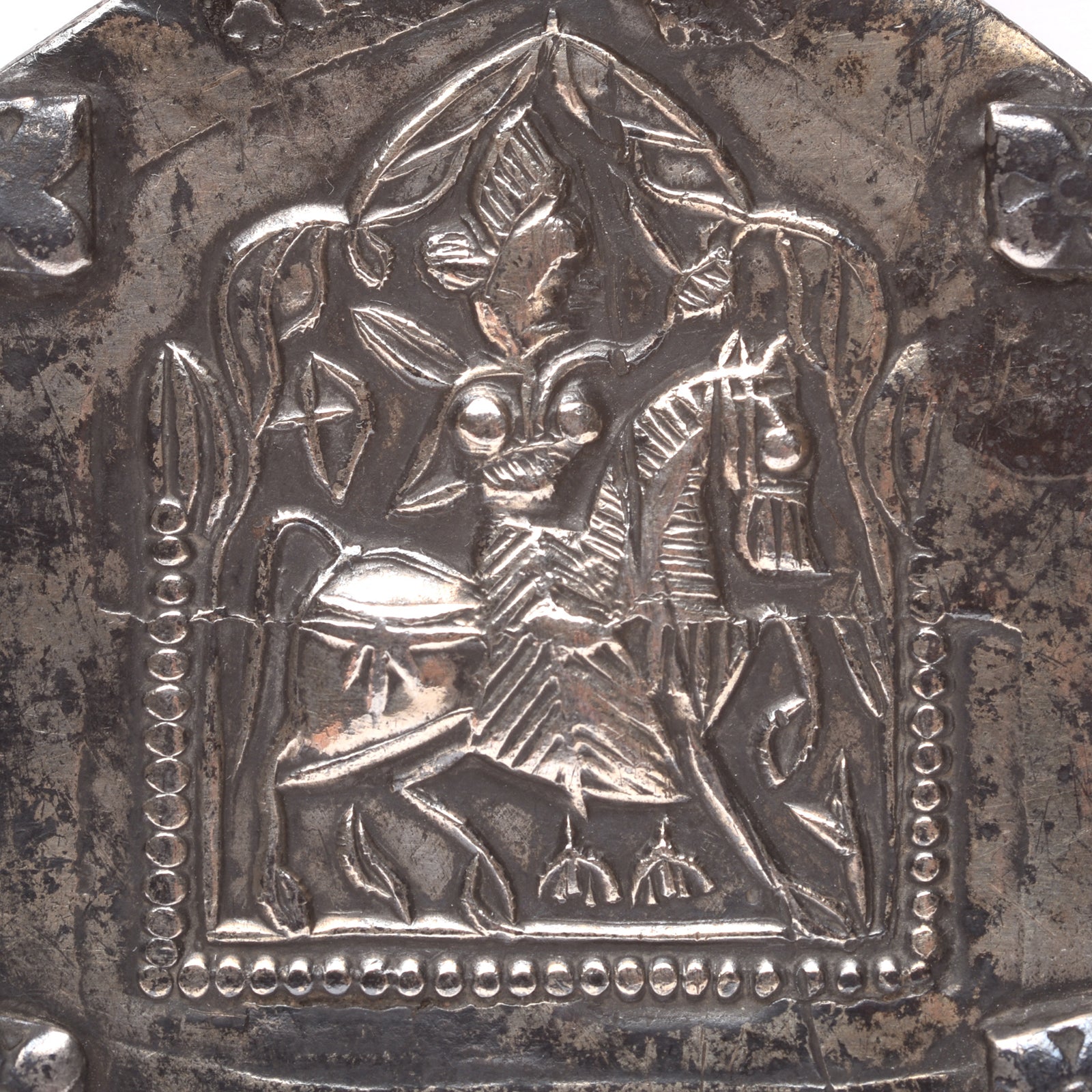 Antique Tribal Silver Bhumiya Raj Amulet from Rajasthan - 19th Century | Indigo Antiques
