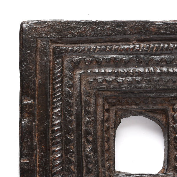 Carved Teak Votive Panel From Andhra Pradesh - Ca 1920's