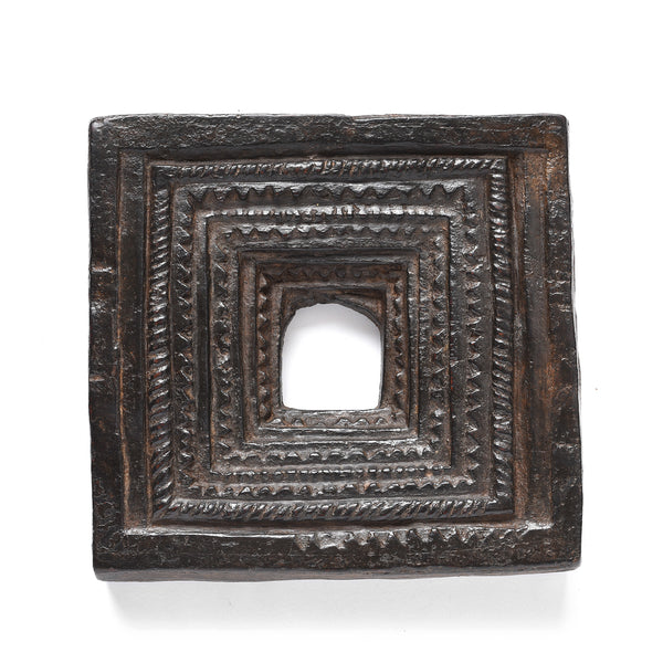 Carved Teak Votive Panel From Andhra Pradesh - Ca 1920's