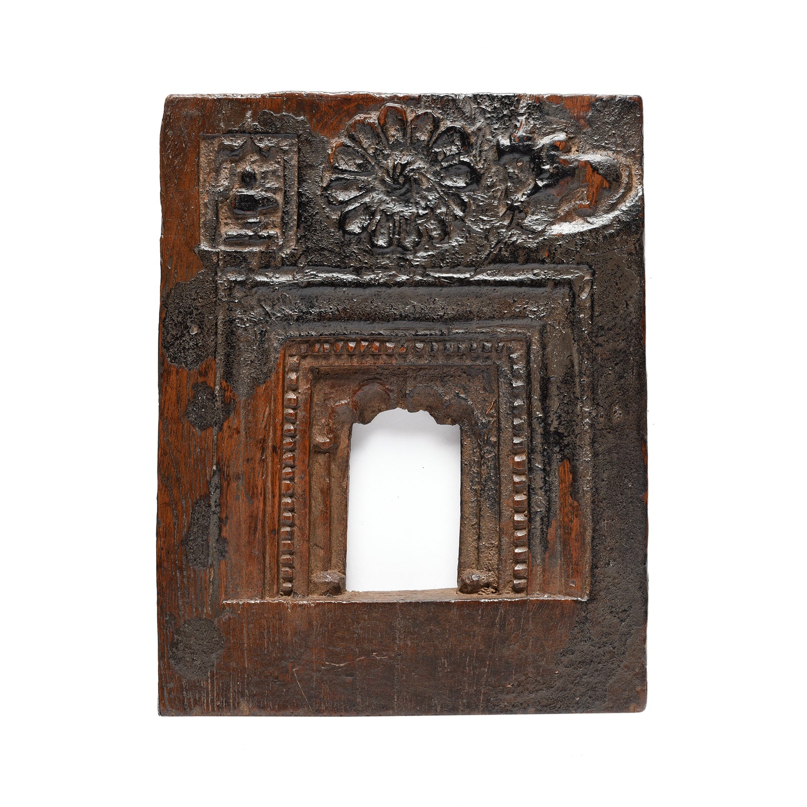 Antique Carved Teak Votive Panel From Andhra Pradesh | Indigo Antiques