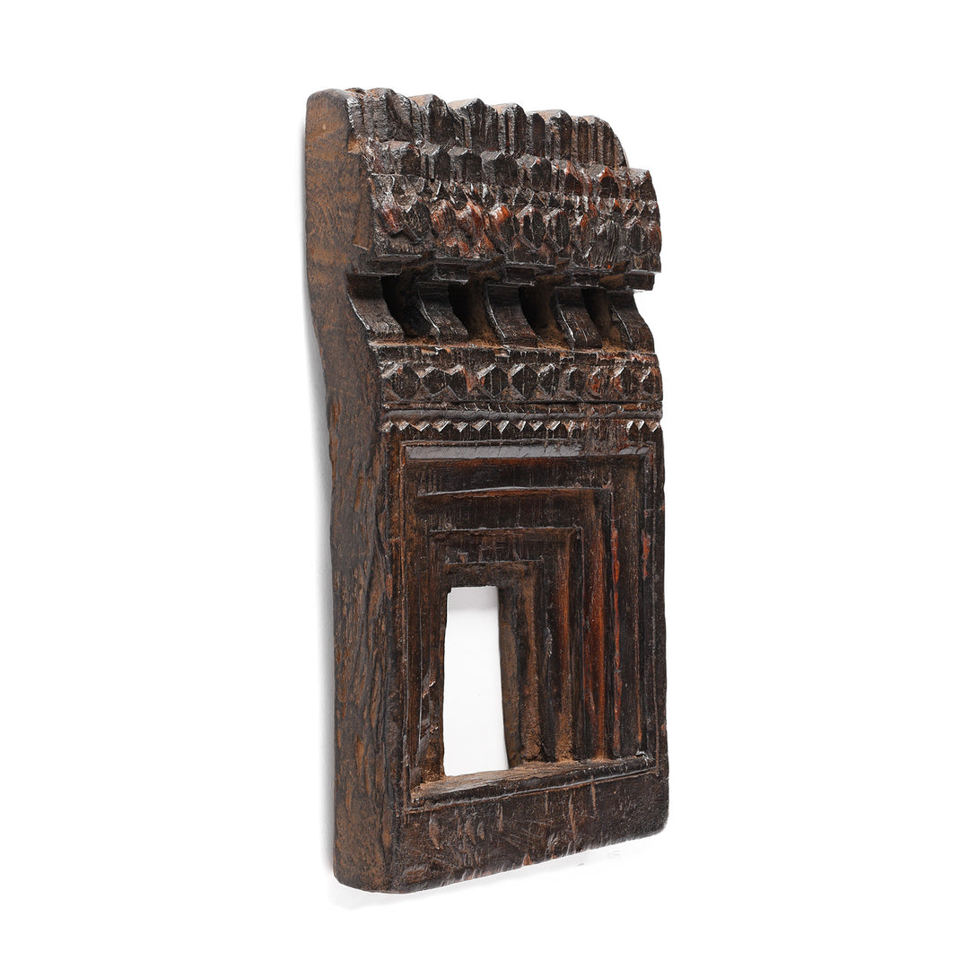 Carved Teak Votive Panel From Andhra Pradesh - Early 20th Century | Indigo Antiques