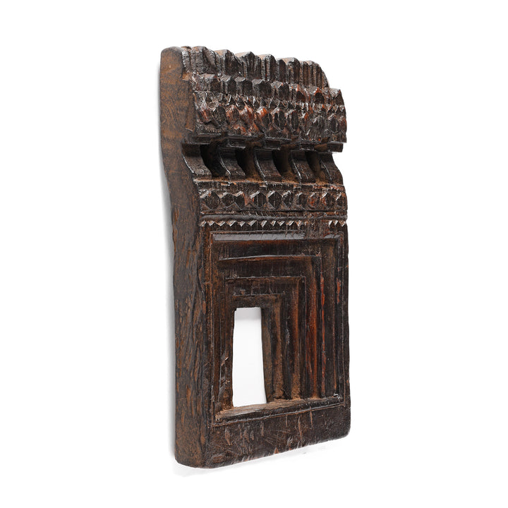 Carved Teak Votive Panel From Andhra Pradesh - Early 20th Century | Indigo Antiques