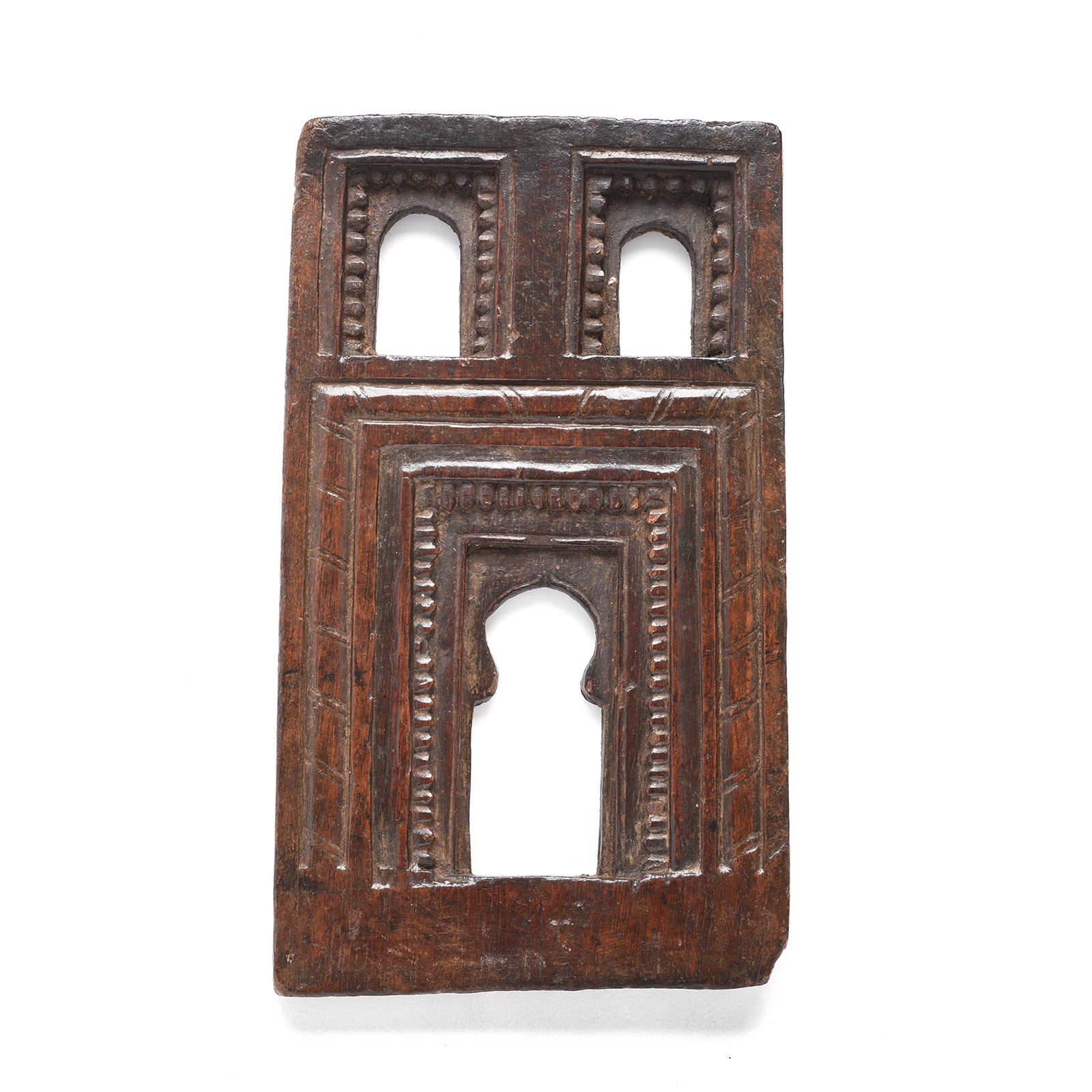 Carved Teak Votive Panel From Andhra Pradesh - Early 20th Century | Indigo Antiques