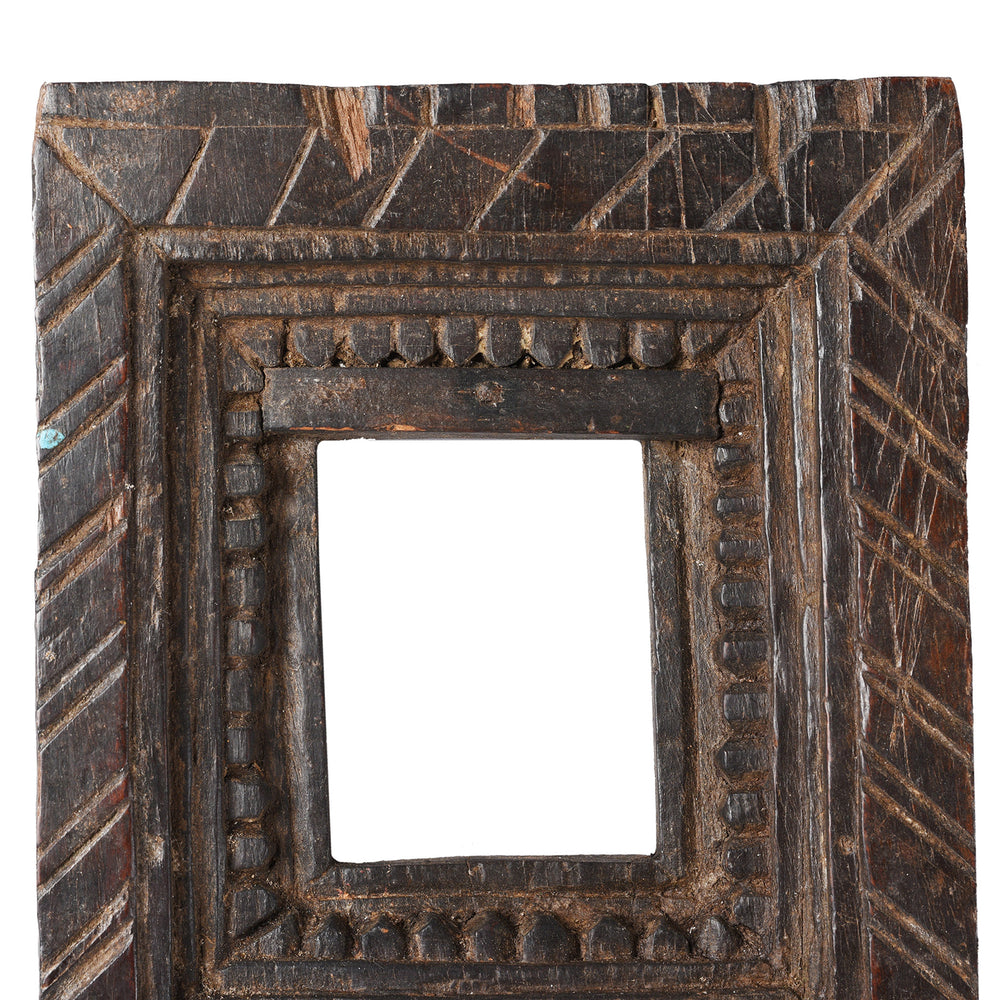 Detail From Antique Carved Teak Votive Panel From Andhra Pradesh | Indigo Antiques