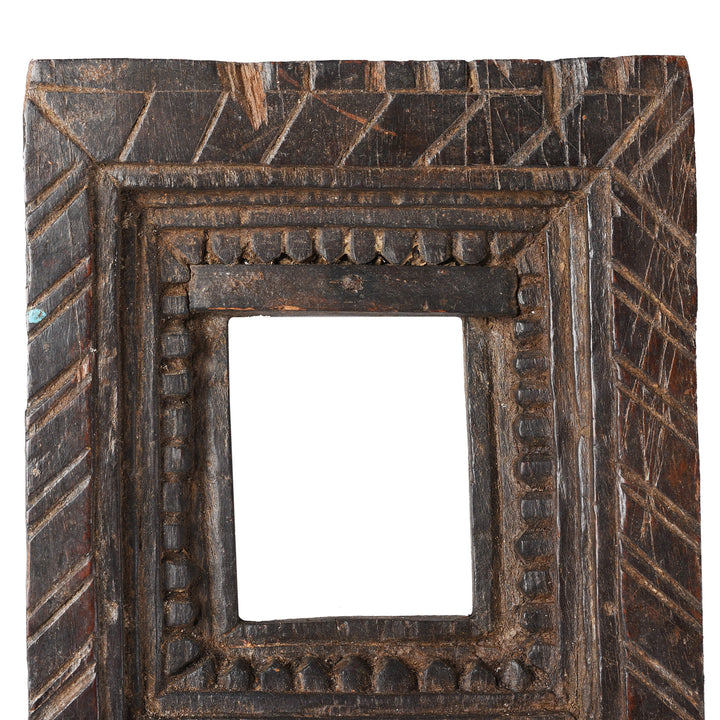 Detail From Antique Carved Teak Votive Panel From Andhra Pradesh | Indigo Antiques