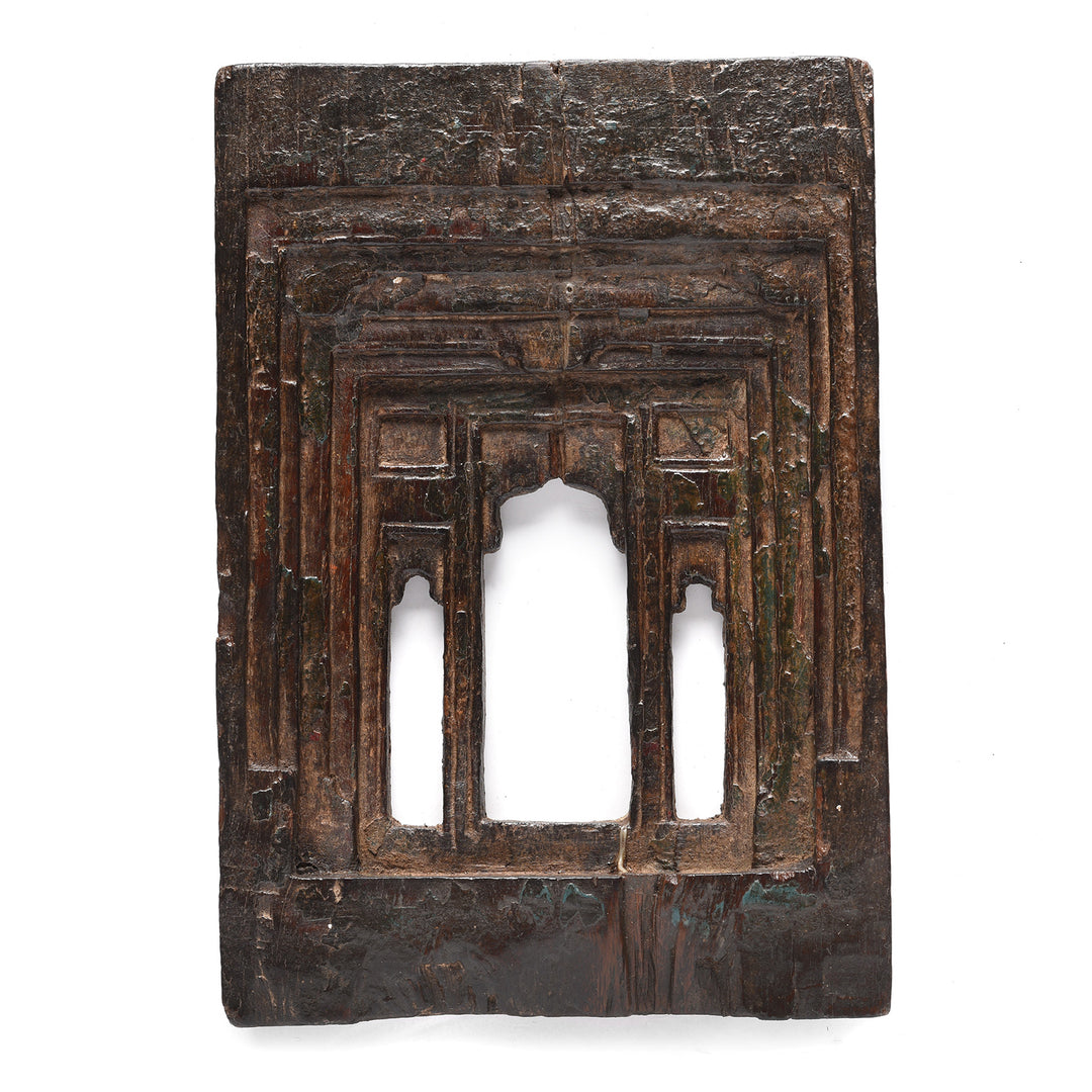 Carved Teak Votive Panel From Andhra Pradesh - Early 20th Century | Indigo Antiques