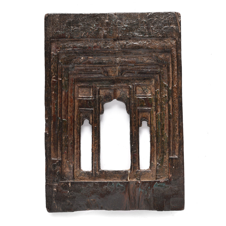 Carved Teak Votive Panel From Andhra Pradesh - Early 20th Century | Indigo Antiques