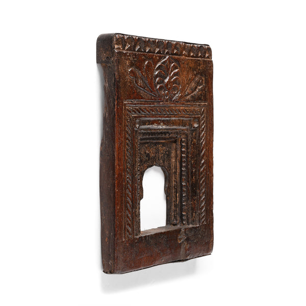 Carved Teak Votive Panel From Andra Pradesh - Early 20thC