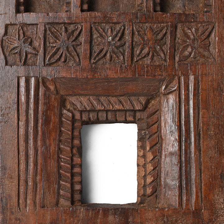 Central Detail From Antique Carved Indian Votive Panel From Andhra Pradesh | Indigo Antiques
