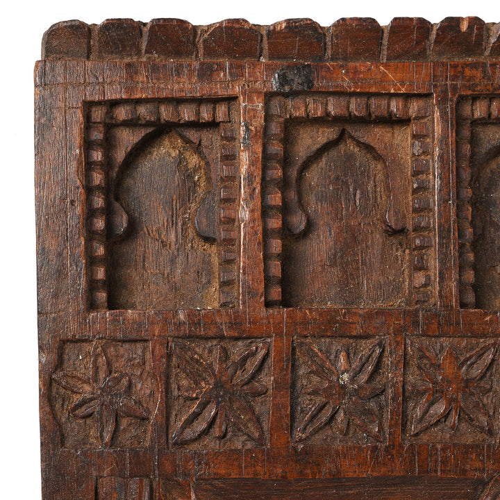 Corner Detail From Antique Carved Indian Votive Panel From Andhra Pradesh | Indigo Antiques