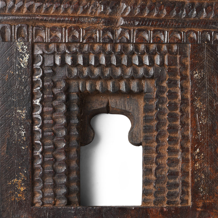 Detail From Carved Teak Votive Panel From Andra Pradesh - Early 20thC | Indigo Antiques