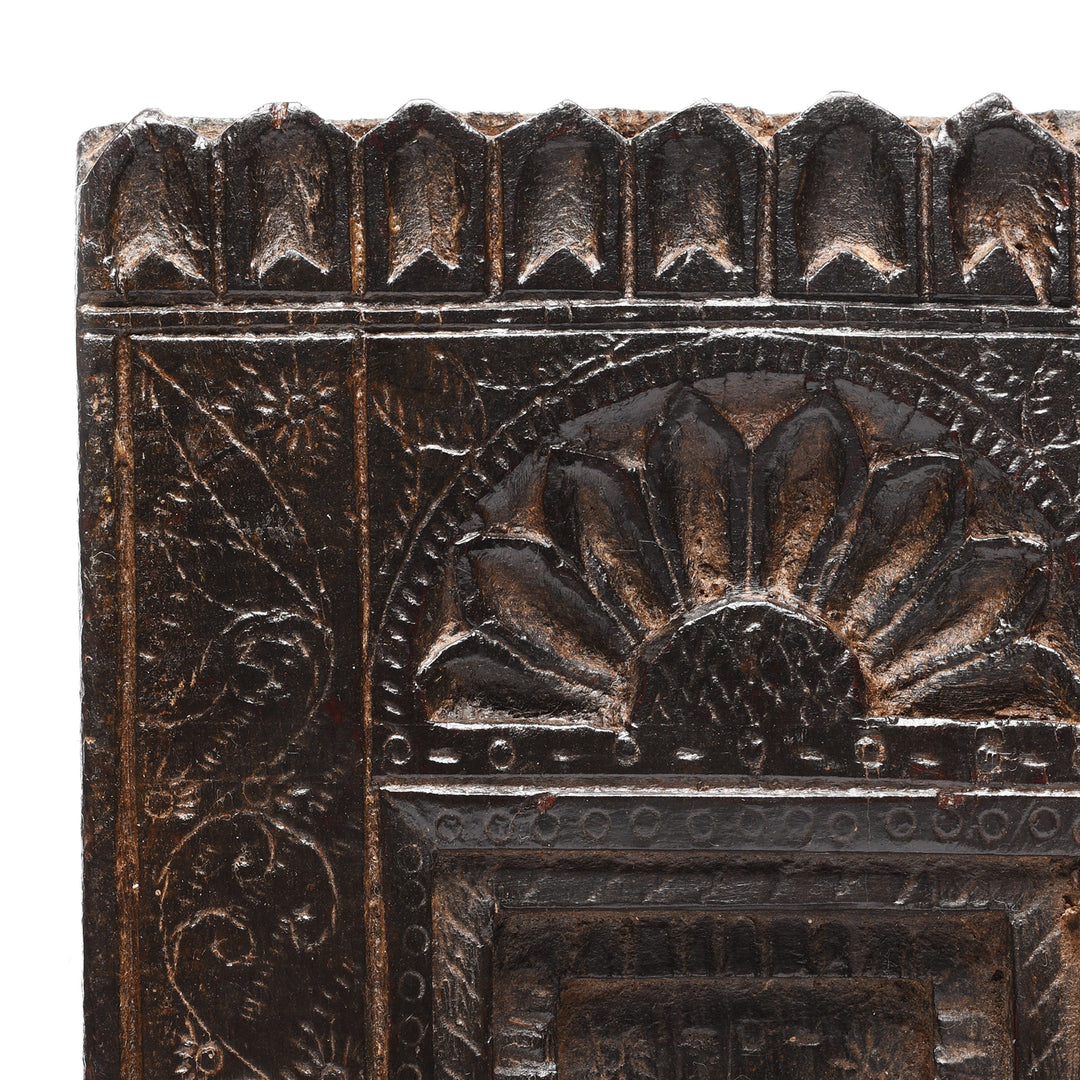 Carved Teak Votive Panel From Andhra Pradesh | Indigo Antiques