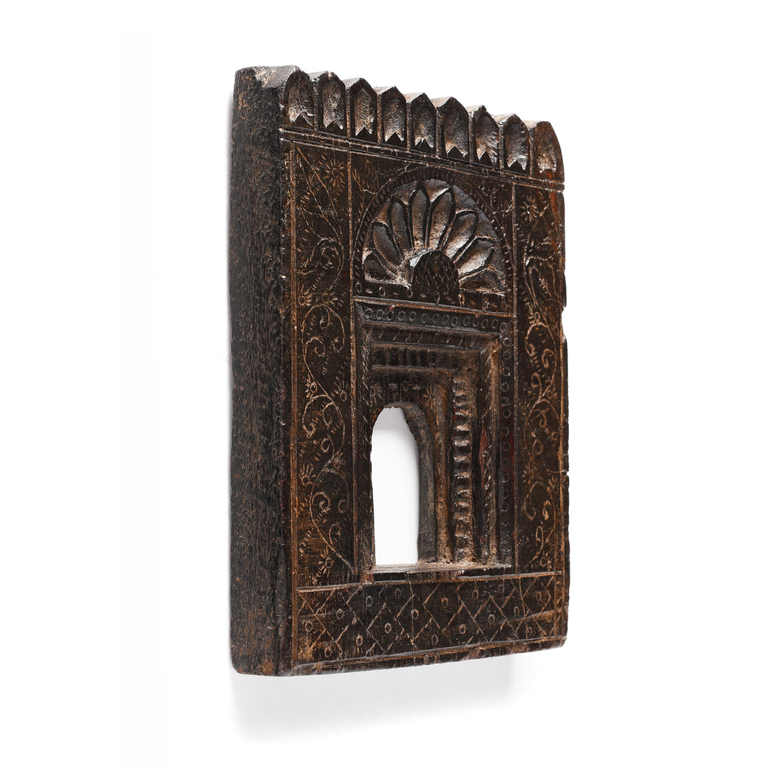 Carved Teak Votive Panel From Andhra Pradesh | Indigo Antiques