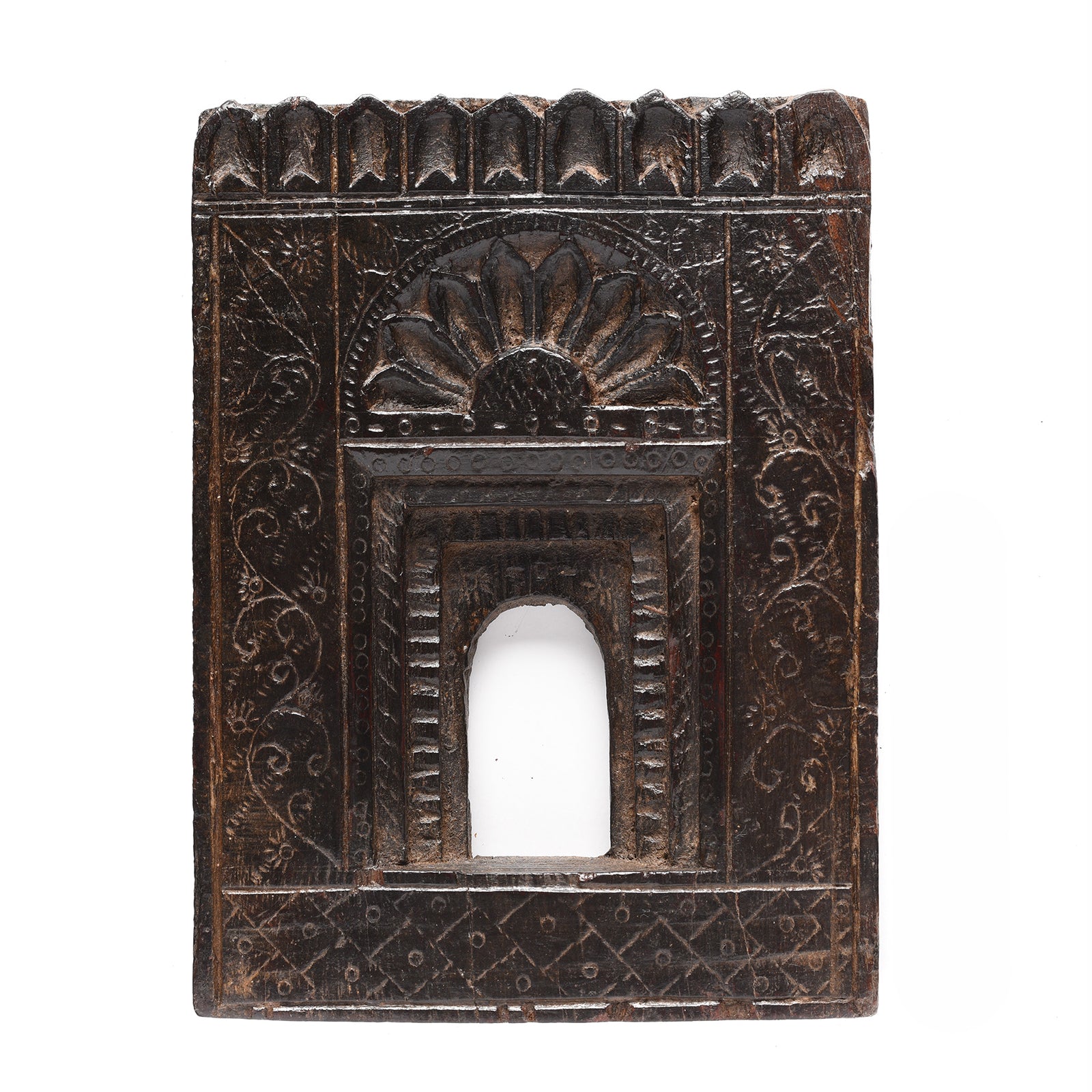 Carved Teak Votive Panel From Andhra Pradesh | Indigo Antiques