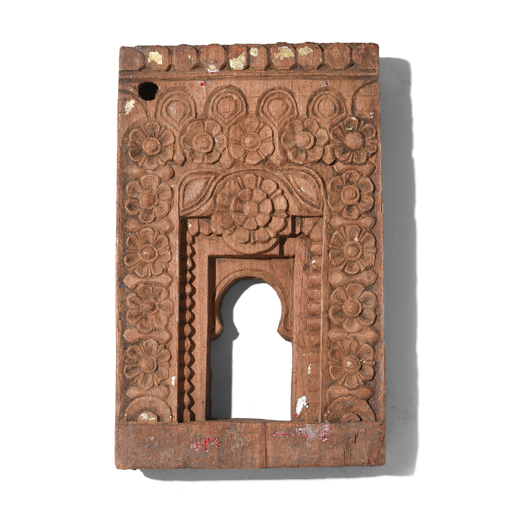 Carved Teak Votive Panel From Andra Pradesh - Early 20thC | Indigo Antiques 