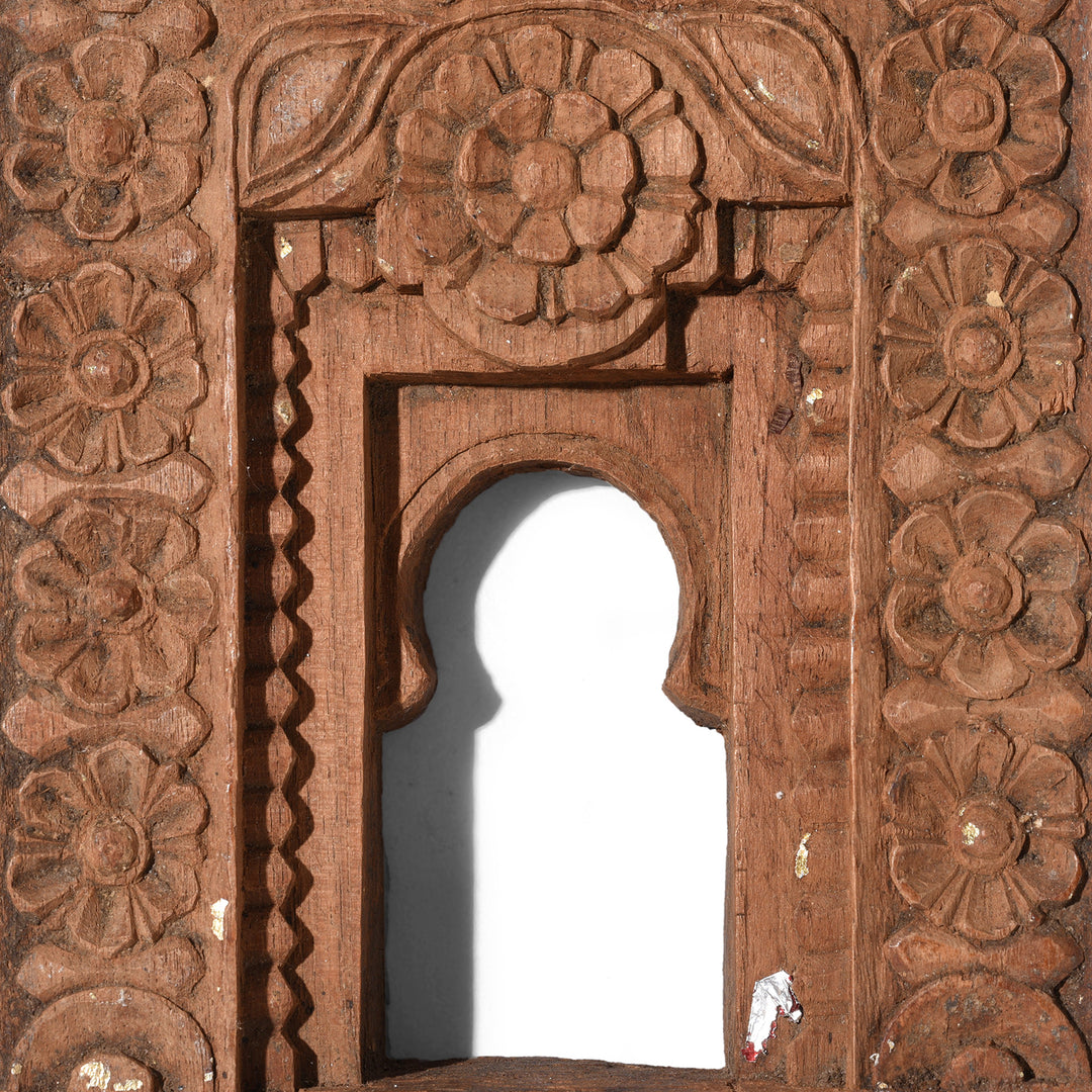 Carved Teak Votive Panel From Andra Pradesh - Early 20thC | Indigo Antiques 