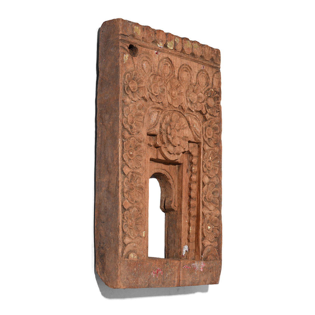 Carved Teak Votive Panel From Andra Pradesh - Early 20thC | Indigo Antiques 