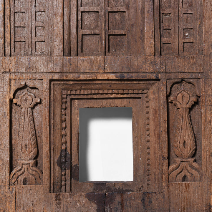 Detail From Antique Indian Carved Votive Panel  | Indigo Antiques