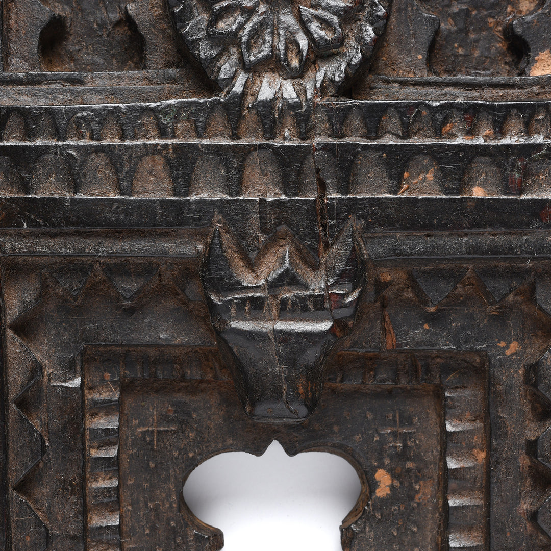 Nandi Detail From Carved Teak Tribal Votive Panel From Andhra Pradesh | Indigo Antiques