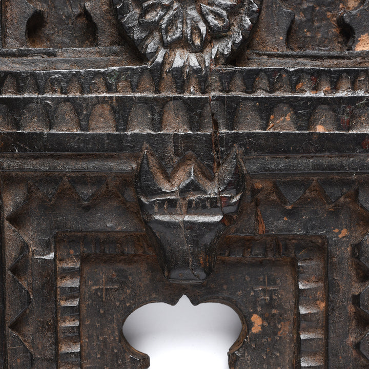 Nandi Detail From Carved Teak Tribal Votive Panel From Andhra Pradesh | Indigo Antiques