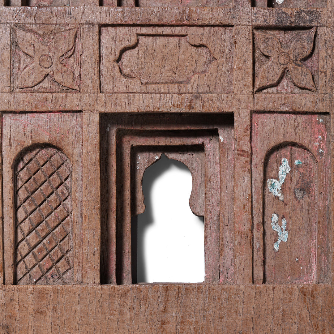 Detail From Antique Indian Carved Teak Votive Panel | Indigo Antiques
