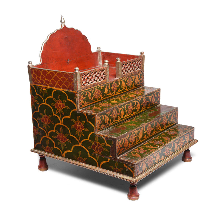 Antique Painted Singhasan From Bikaner | Indigo Antiques