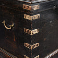 Black Painted Indian Military Chest - 19th Century