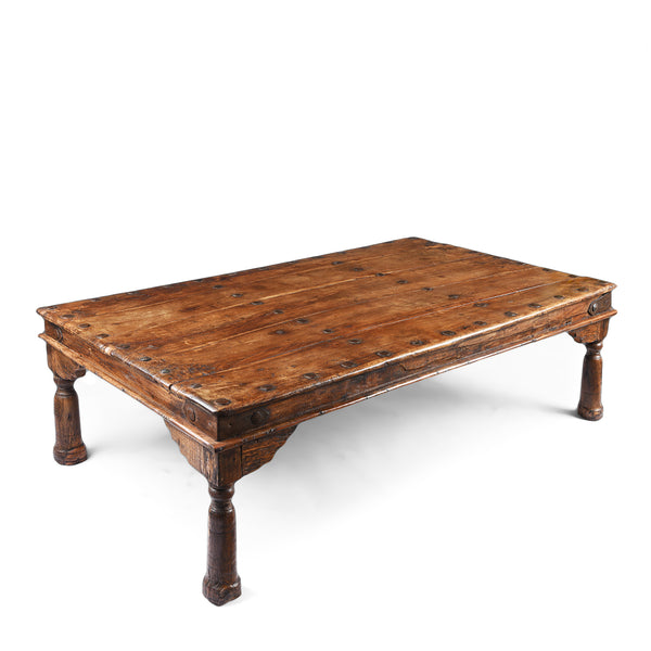Indian Takhat Coffee Table From Nagaur - 19th Century