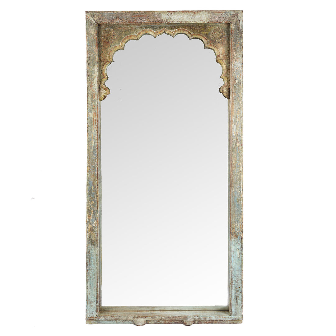 Indian Mirror Made From An Old Teak Window | Indigo Antiques