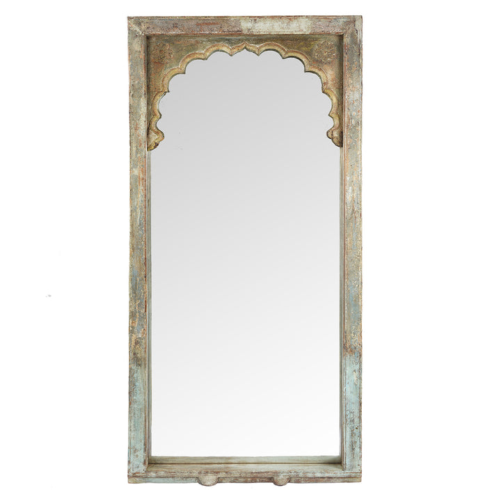 Indian Mirror Made From An Old Teak Window | Indigo Antiques