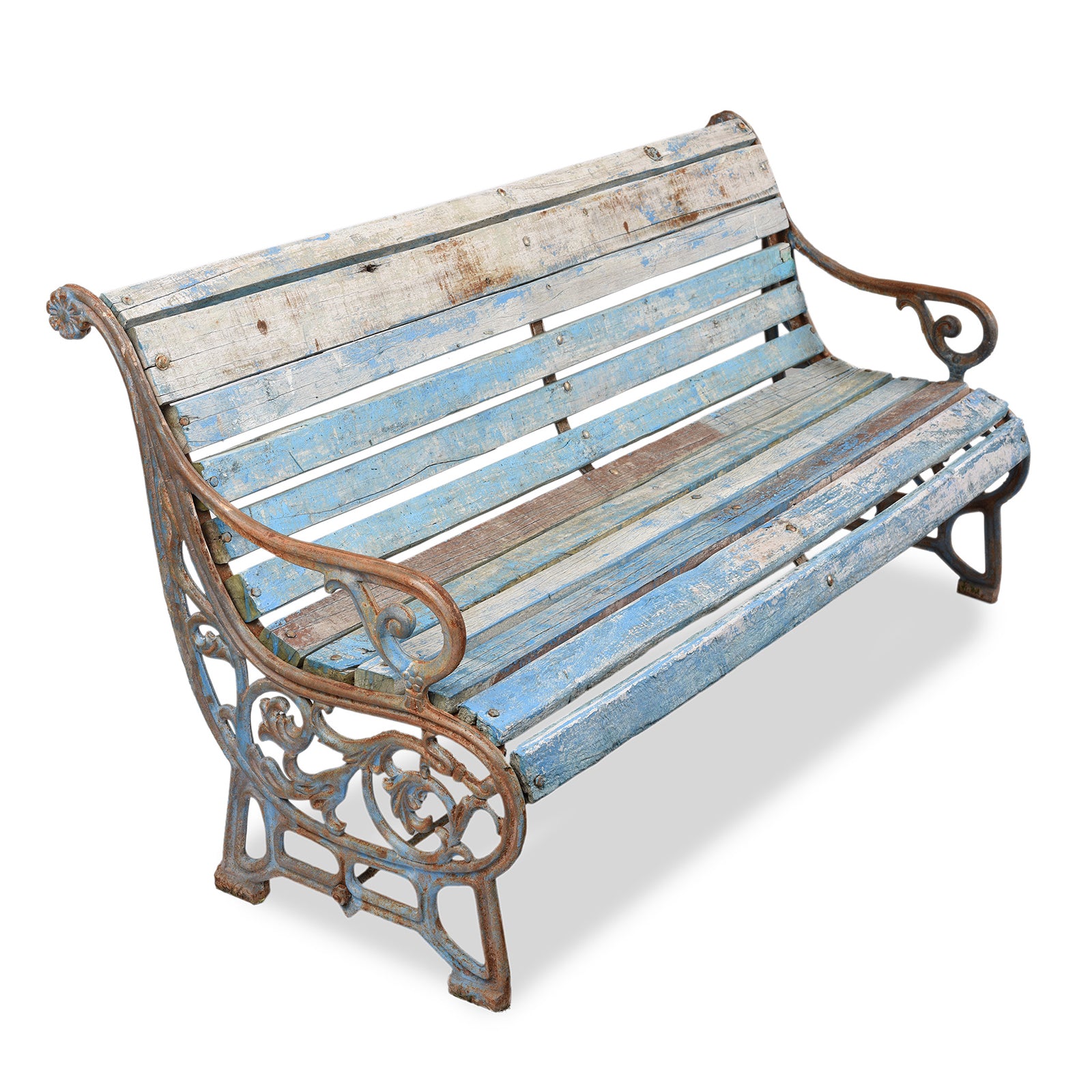 Antique Cast Iron Garden Bench - Ca 1920 | Indigo Antiques