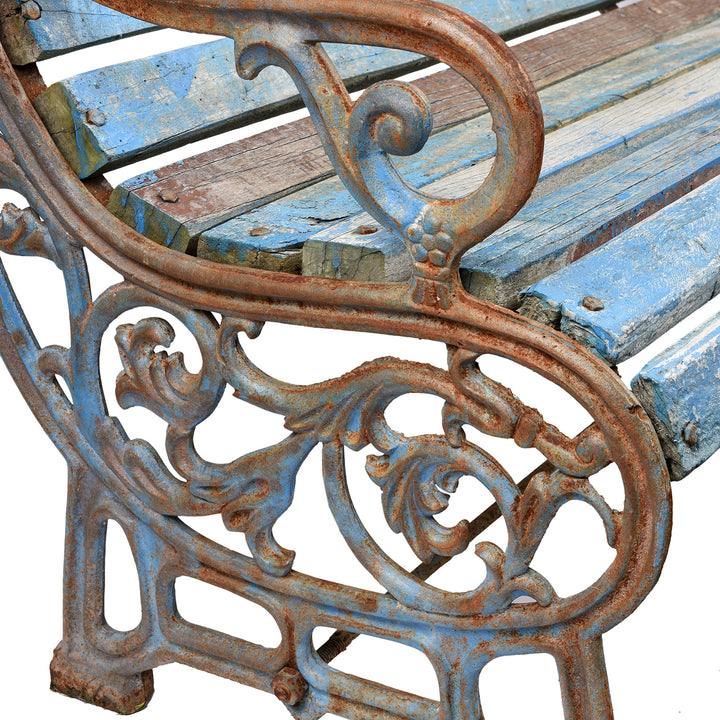 Ironwork Detail From Antique Cast Iron Garden Bench - Ca 1920 | Indigo Antiques