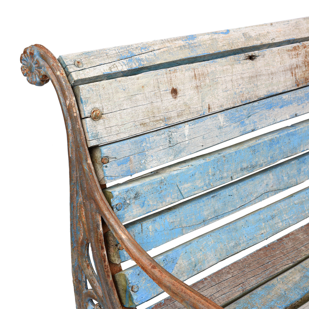 Detail From Antique Cast Iron Garden Bench - Ca 1920 | Indigo Antiques