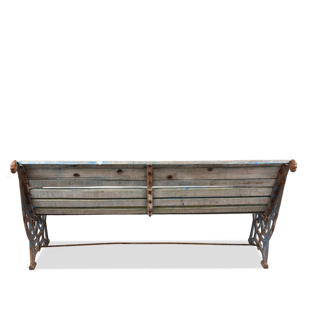 Back Of Antique Cast Iron Garden Bench - Ca 1920 | Indigo Antiques