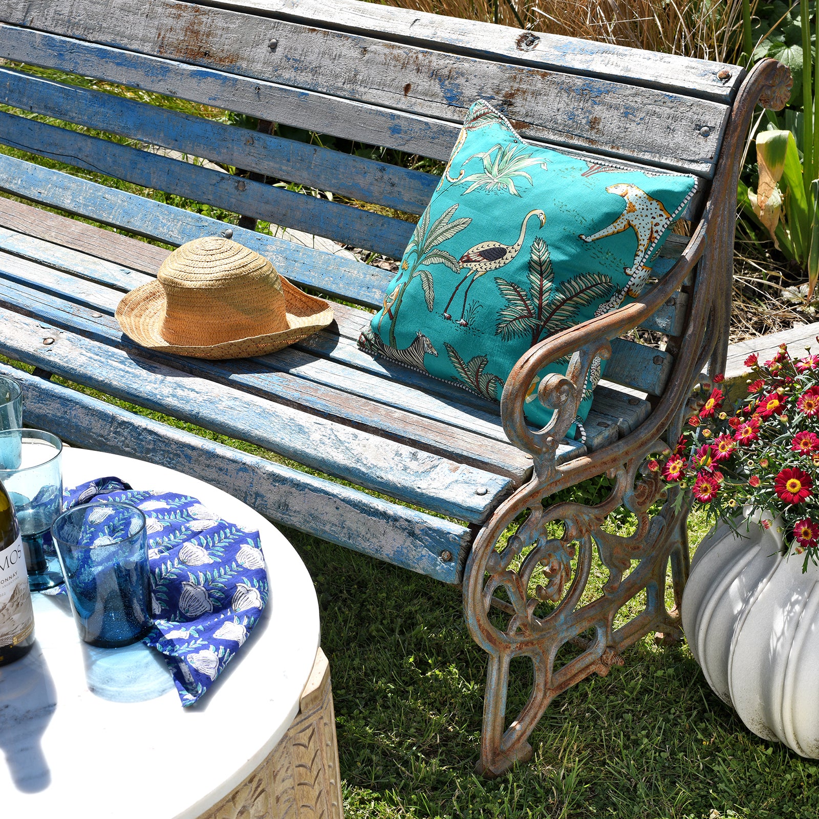 Antique Cast Iron Garden Bench - Ca 1920 | Indigo Antiques