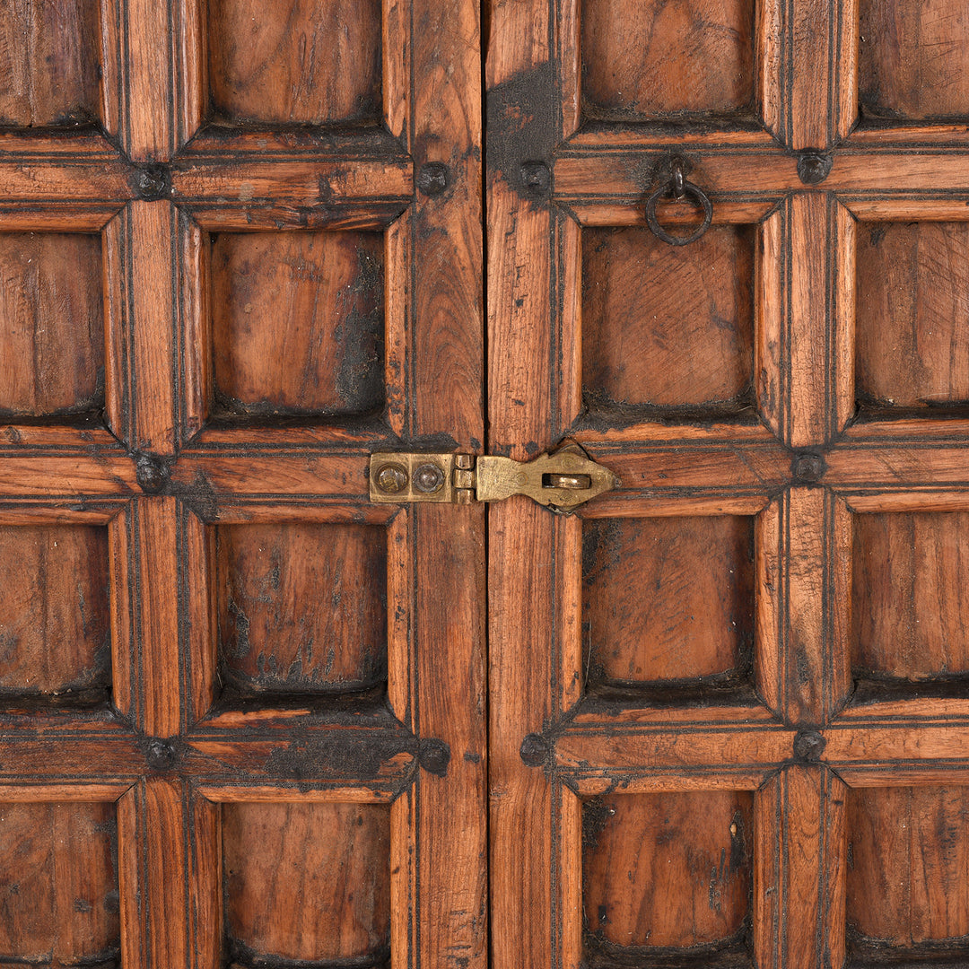 Latch Detail From Antique Teak Window Shutter From Maharashtra | Indigo Antiques