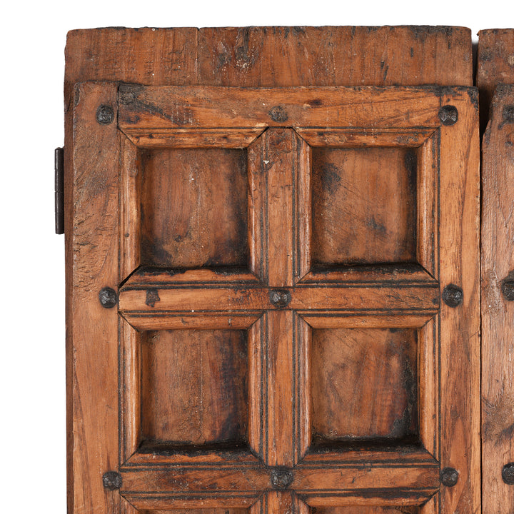 Corner Detail From Antique Teak Window Shutter From Maharashtra | Indigo Antiques