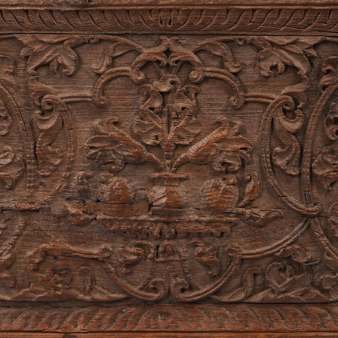 Panel Detail From Antique Teak Window Frame Mirror From Madhya Pradesh - 19th Century | Indigo Antiques