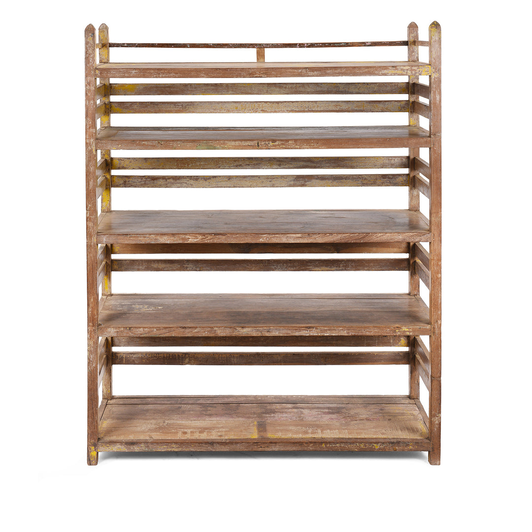 Vintage Painted Indian Teak Shelf | Indigo Antiques