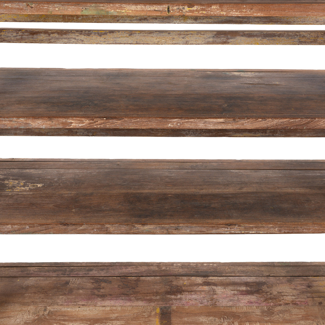 Detail From Vintage Painted Indian Teak Shelf | Indigo Antiques