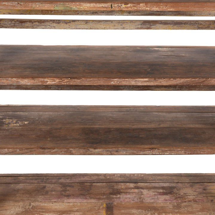 Detail From Vintage Painted Indian Teak Shelf | Indigo Antiques