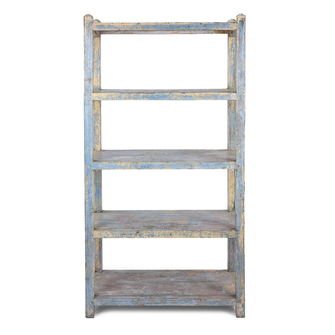 Vintage Painted Indian Teak Shelf - Ca 1930 | Indigo Antiques