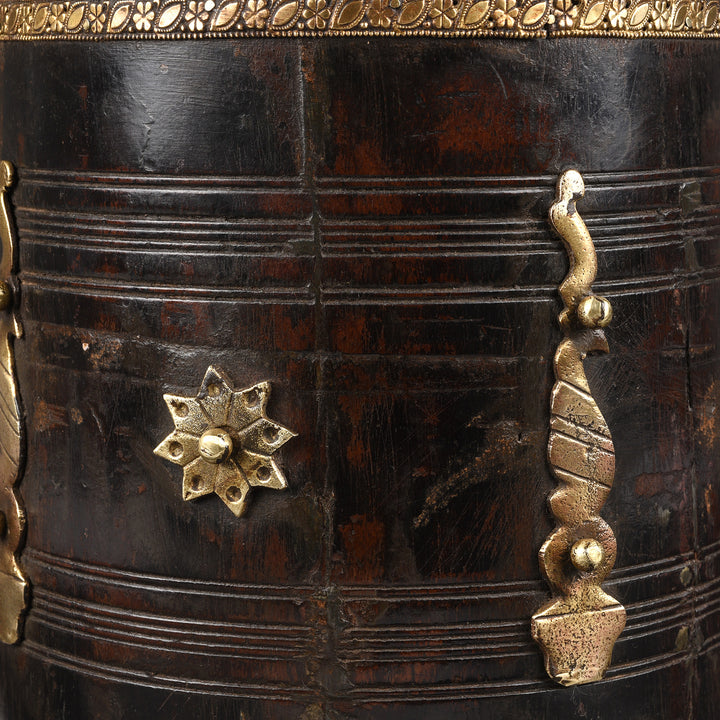 Detail From Old Wooden Grain Measure From South India | Indigo Antiques