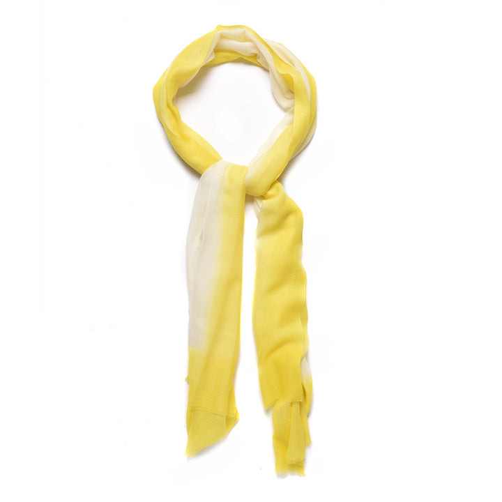 Detail From Yellow Border Fine Wool and Silk Scarf - Various Colours | Indigo Antiques