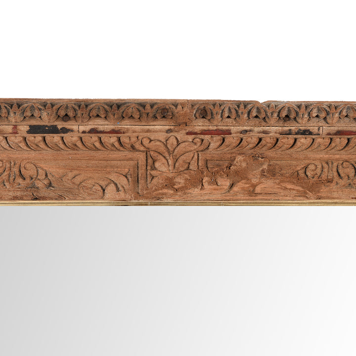 Carving Detail From Antique Window Mirror From Shekhawati | Indigo Antiques