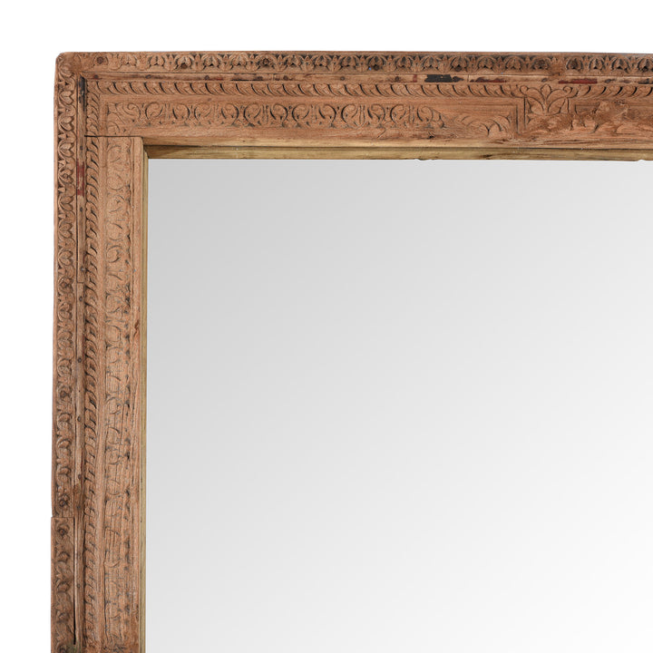 Corner Detail From Antique Window Mirror From Shekhawati | Indigo Antiques