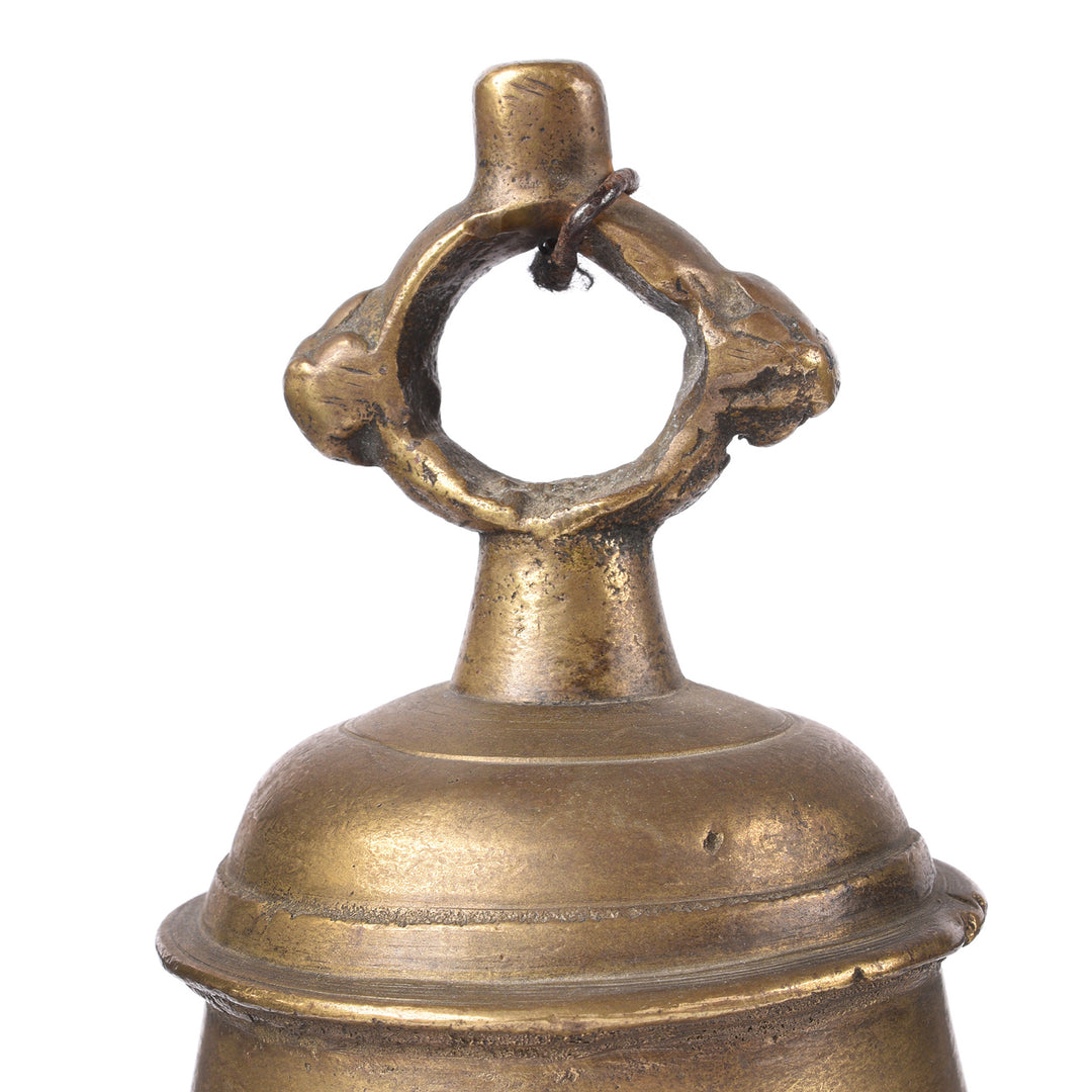Detail From Old Bronze Puja Bell From South India | Indigo Antiques